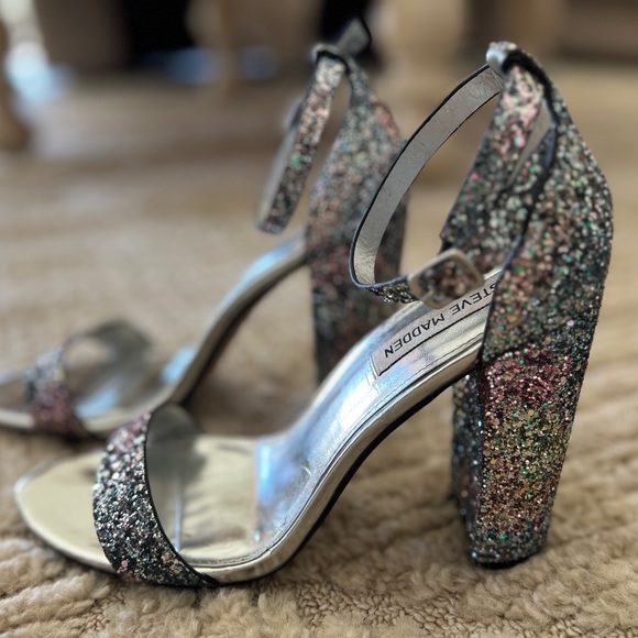 Steve Madden Carsson Bright Multi Rainbow Glitter Pumps Size 10 - Picture 15 of 15